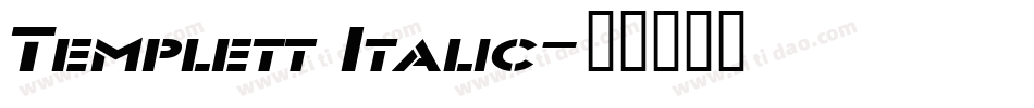 Templett Italic字体转换